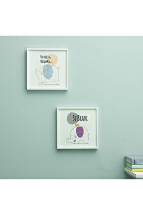 STOREMAX svngsphereshop Fil Tasarımlı Bebek Odası Çerçeve – 20x20 cm | Modern, Sevimli Duvar Dekoru svngspher