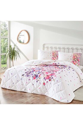 STOREMAX Melosa Desenli%100 Pamuk Yorgan Seti, Kırmızı, Çift Kişilik 1014773