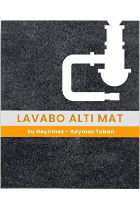 STOREMAX Lavabo Altı Matı Sıvı Geçirmez Kaymaz Taban Evye Dolap Paspası 60x76 cm 1175713