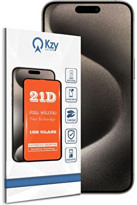 STOREMAX İLETİŞİM 15 Pro Max ile Uyumlu Tam Kaplayan 21D Temperli Ekran Cam 1014773