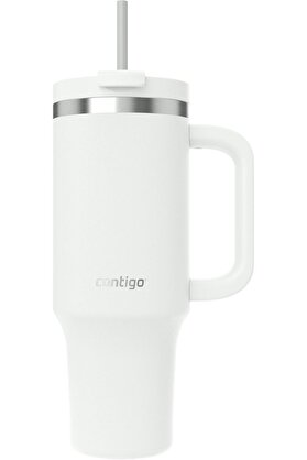 STOREMAX Üniseks Yetişkin Streeterville Tumbler Pipetli Yalıtımlı Su Şişesi, 1.2L, Beyaz 1014773