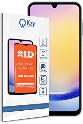 STOREMAX İLETİŞİM A25 5G ile Uyumlu Tam Kaplayan 21D Temperli Ekran Cam 1014773