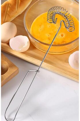 STOREMAX pltnstoreshop Yaylı Yumurta Çırpıcı Metal Mikser Krem ve Sos Karıştırıcı Pratik Mutfak Aparatı pltns