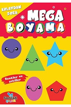 Ti̇maş Yayınları Mega Boyama - Renkler Ve Şeki̇ller Kolaydan Zora