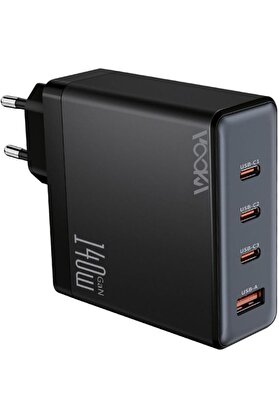 STOREMAX 140W Şarj Adaptör Telefon Macbook Laptop Destekli 3 Type-C + 1 Usb 140W Gan Turbo Hızlı Şarj 117571