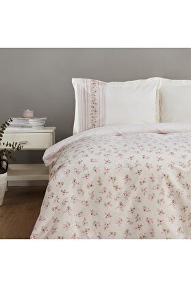 STOREMAX Glen%100 Pamuk Çift Kişilik Nevresim Takımı Pembe 1014773