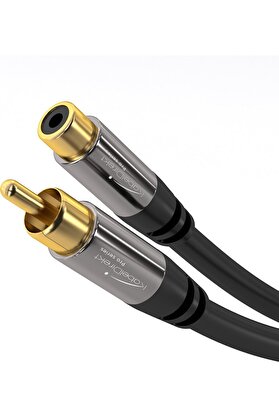STOREMAX – Cinch uzatma kablosu – 10m – Mükemmel ses kalitesi için özellikle kırılmaz hibrit kablo (subwoofer