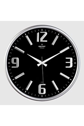 STOREMAX Premium Serisi Metal Çerçeveli Kabartma Rakamlı Camlı 35 CM Duvar Saati Gri 1014773