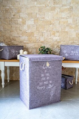 STOREMAX Kapısı Keçe Çok Amaçlı Kapaklı Düzenleyici Kutu 55 x 41 x 30 Cm (, Gri) 1014773