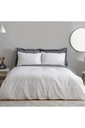 STOREMAX svngsphereshop Home Ferne %100 Pamuk Çift Kişilik Nevresım Takımı Gri svngsphereshop 917250