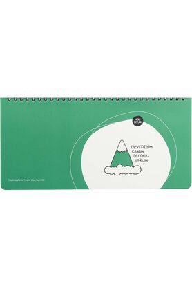 STOREMAX modashine Hisli Şeyler 13x27 Spiralli, Haftalık - Zirvedeyim Duymuyorum, Yeşil modascope 1014773