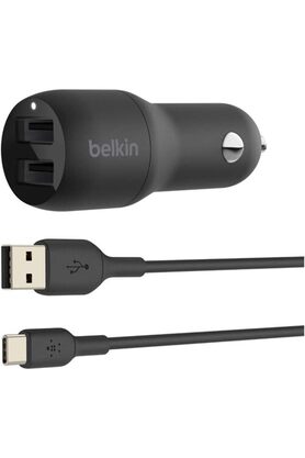 STOREMAX Çift USB Araç Şarj Cihazı 24 W + USB-C Kablosu (Boost Charge Çift Bağlantı Noktalı Araç Şarjı, 2 Bağ