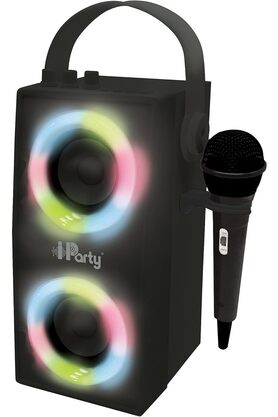STOREMAX shpsell iPparty Hoparlör - Taşınabilir Mikrofon Hoparlörü, Karaoke, Işık Efektleri, Kablosuz, USB, S