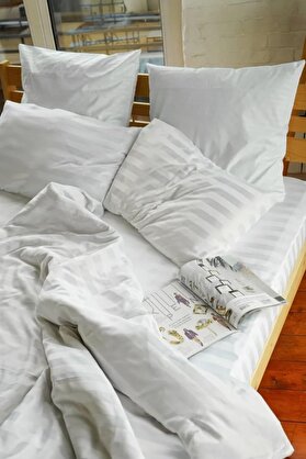 STOREMAX Çift Kişilik Çarşaf Düğmeli Nevresim Takım%100 Pamuk 2 Adet Yastık Kılıfı,83tel 1014773