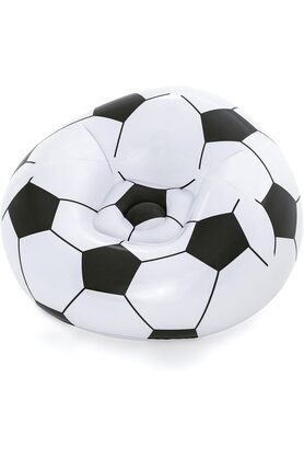STOREMAX Up In & Over Beanless futbol topu koltuğu, 114 x 112 x 66 cm, futbol hava koltuğu, siyah/beyaz 1014