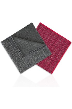 STOREMAX CLEANING | İnatçı Leke Zorkir Ovalama Bezi - Simli, Telli Bez (ÇİZMEZ) 40x40 Kare Desen | x2 Adet 1