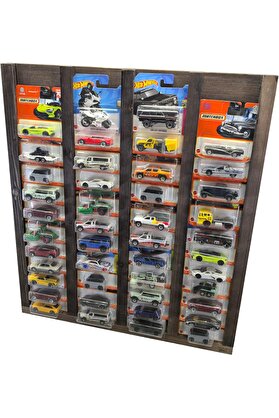 STOREMAX Kart Rafı, Ahşap Regular Kart Sergileme Vitrini, Kutusunda Card Oyuncak Araba rafı-Ceviz 1014773