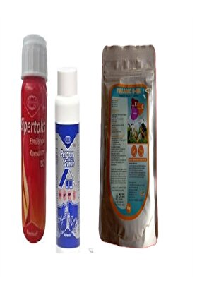 Bi̇yotekni̇k Kanatlı Hayvanlar İçi̇n 3  Lü Set (Si̇pertoks 100Ml + Pergan 100 Gr + Yılsac Esel+C Vi̇tami̇ni̇ 100 Gr )