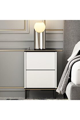 STOREMAX Dizayn Imaj Komodin Beyaz (Mermer Desen) 1014773