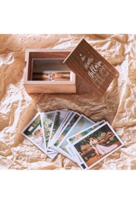 STOREMAX Nice Mutlu Yıllara Konseptli Ahşap Fotoğraf Kutusu 1014773