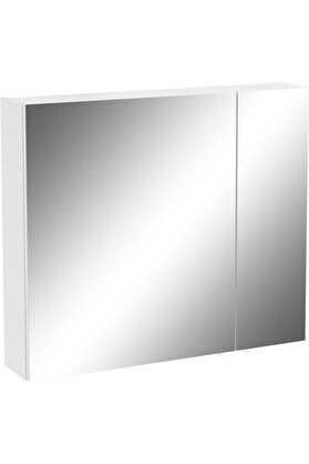 STOREMAX Shift T20 81006 Asimetrik Dolaplı Ayna, Parlak Beyaz, 80 cm 1014773