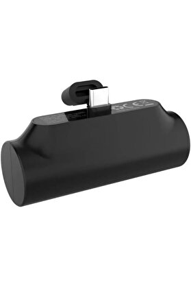 STOREMAX Mini 5000 Mah Powerbank Type-C'ye Takılabilir Mini Taşınabilir Şarj İstasyonu (Siyah) 1014773