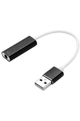 STOREMAX USB den Mikrofonlu Kulaklık Çevirici (USB To 3.5 mm ) Uyumlu Bilgisayar Ses Kartı Kablosu 3.5 mm (Di
