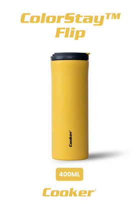 Cooker ColorStay Flip 400 ml Paslanmaz Çelik Bardak Termos Sarı CKR2041