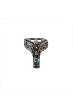 Toptan Bulurum Moda Taşlı Ahşap Sandık Ayağı, Kutu Ayak 1,5 Cm - Nikel, 100 Adet