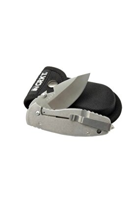 YNT İthalat Crkt 3329 Bk Heat Kamp Çakı 18cm - Metal Sap, Kılıflı, Açacaklı, Perçinli