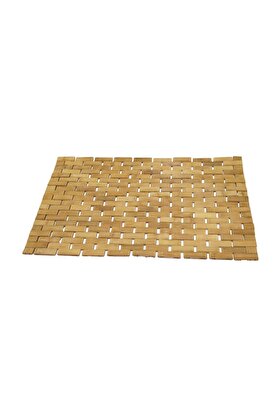 Go İthalat Di̇kdörtgen - Bambu Kaydırmaz Banyo Paspası 42X62Cm (4457)