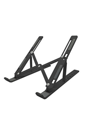 TREND 7 Kademeli Ayarlı Katlanabilir Laptop Tablet Standı Siyah