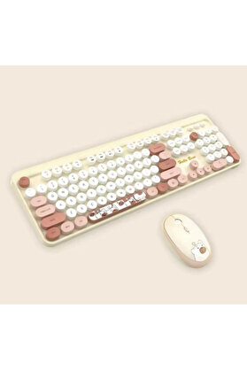 Evi̇mdeyokyok Hello Bear Sütlü Çay Klavye Mouse Set