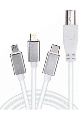 Evimdeyokyok Zr362 Ads 501 Type-C 3 İn 1 Yazıcı Kablosu