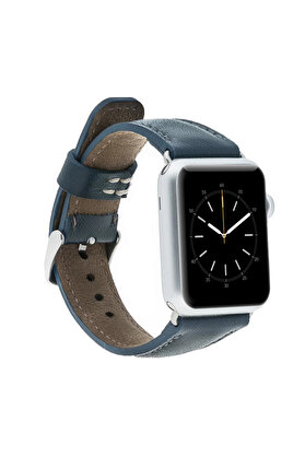 FTAKRY Apple Watch Uyumlu Deri Kordon 38-40-41mm SNB Lacivert