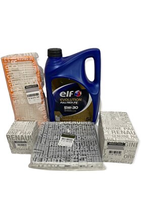 ELF Universal Clio 1.4 Benzınlı Kw72 Fitre Seti+Elf 5w30 5lt Dpf Li 2025