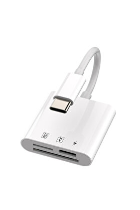 evimdeyokyok ZR498 Nk-1011Tc Type-C 3 İn 1 Memory Card Reader