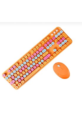 evimdeyokyok Tr Mofii Sweet Turuncu Klavye Mause Set