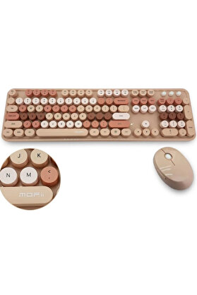 evimdeyokyok Mofii Kahverengi Sweet Dm Combo Klavye Mouse Set