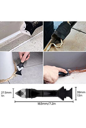 gizmurstore Fayans Derz Silikon Kazıyıcı Sıyırıcı Ve Uygulayıcı Aparat 3 Ü 1 Arada