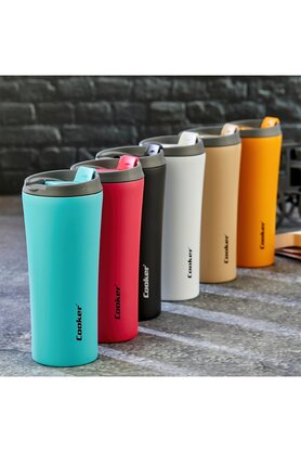 Go İthalat 400Ml Termos Bardak Renkli̇ Paslanmaz Çeli̇k - Kaydırmaz Tpr Taban - Sızdırmaz Kapak (5314)