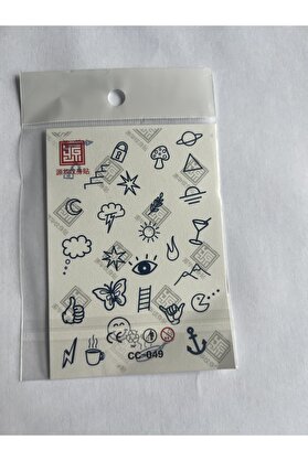Ai̇rbrush Tattoo Parmak Dövmeleri̇ Model9 11X8 Cm Yarı Kalıcı Geçi̇ci̇ Dövme Yapıştırma Dövme