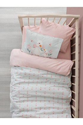 gizmurstore Cotton Box Bebek Nevresim Takımı Mamiduck Pembe