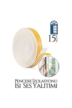 Toptan Bulurum Pencere Ses Isı Yalıtım Sünger Bant 15 METRE