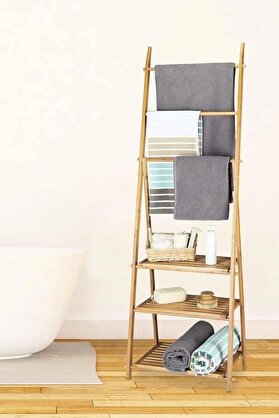STOREMAX lvnshop Bambu 3 Raflı Havlu Askısı Düzenleyici Havluluk Organizer DB-0006 224120