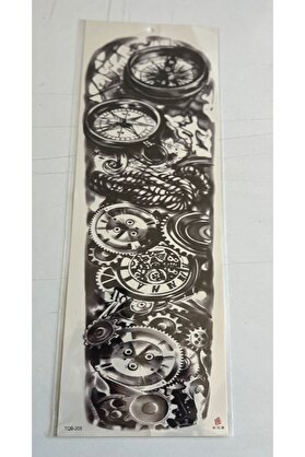 Ai̇rbrush Tattoo Saatler 1 Hafta Kalıcı Tam Kol Kaplama Bacak Yapıştırma Geçi̇ci̇ Dövme 46 Cm