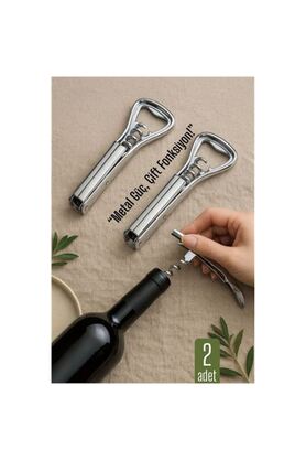 Toptan Bulurum Barmen Tipi Şişe Açacağı ve Tirbuşon – 2’si 1 Arada | Ergonomik, Dayanıklı, Sofra Tipi Açacak