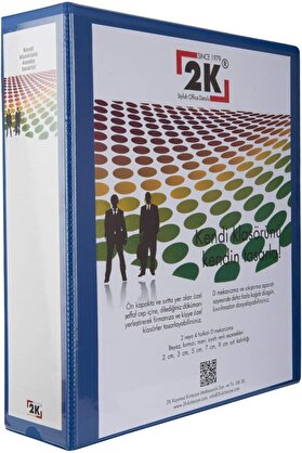 STOREMAX lvnshop 07-2D-M A4 Pvc Cepli Firma Tanıtım Klasörü - 7 cm sırtlı 2 Halka D Mekanizmalı, Mavi 224120