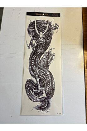 Ai̇rbrush Tattoo Dragon 1 Hafta Kalıcı Tam Kol Bacak Yapıştırma Geçi̇ci̇ Dövme 46 Cm