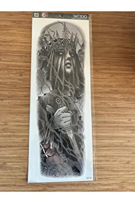 Ai̇rbrush Tattoo Krali̇çe 1 Hafta Kalıcı Tam Kol Bacak Yapıştırma Geçi̇ci̇ Dövme 46 Cm